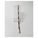 10K TENNIS BRACELET 7.5" RUBY IMITATION STONES