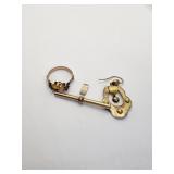 GOLD FILLED RING, BAR, EARRING ETC. 3.40 DWT