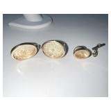 14KT CUFFLINK AND TIE TACK 5.7 DWT. AVEDON