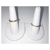 RING 18KT 3.6 DWT, 585 GOLD RING 2.5 DWT