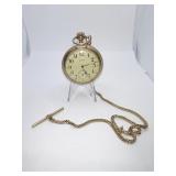 GOLD FILLED ELGIN POCKET WATCH -WITH SECOND HAND