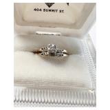 14KT WEDDING SET CONNECTED SZ 6 - 1.795 DWT