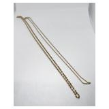 14K GOLD NECKLACE 20" L - 8.33 DWT - FINE CHAIN