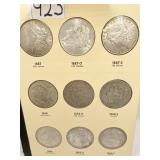 MORGAN SILVER DOLLARS 1887-1889-S - 9 TO GO