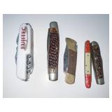 FIVE POCKET KNIVES FRONTIER DOUBLE BLADE KNIFE,