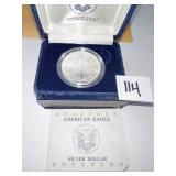 1994 SILVER DOLLAR IN CASE W/ BOX