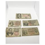 FRACTIONAL CURRENCY 25C, (2) 10C, (2) 50