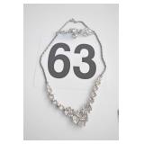 RHINESTONE NECKLACE AND EARRINGS SCREW ON