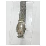 18K CASE, 14K BAND VINTAGE WATCH W/ CROSS CLOSURE