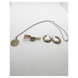 COSTUME TIE BAR SHRINE, POPE 6TH METAL, PAIR