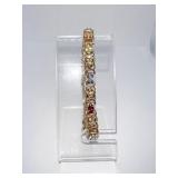 GOLD OVER STERLING MULTICOLORED GEMSTONES