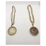 1921 P MORGAN DOLLAR IN SILVER BEZEL W/ BRASS