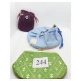 DRAWSTRING HYDE PARK JEWELRY BAG, VELVET BAG,