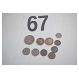 1953 1/2 DOLLAR, 1964 QUARTER, 1936 QUARTER, 2