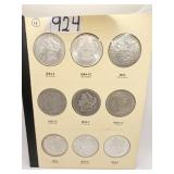 MORGAN SILVER DOLLARS 1884-S - 1886-S - INCLUDES
