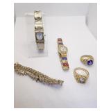 RUMOURS 4891 QUARTZ WATCH MULTI COLOR BAND,