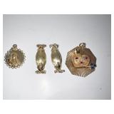 14K HEART W/ WAND AND CROWN; 14K OVAL SPACERS -