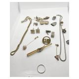 US MILITARY PIN, BELT TIP, SCHOOL PINS, CUFF