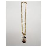 UNMARKED GOLD 14" CHAIN W/ RELIGIOUS PENDANT 6.59