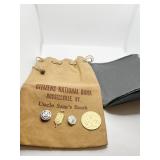 DRAW STRING CITIZEN NATIONAL BANK BAG, ZIPPER