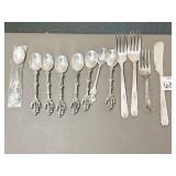 STERLING - DEMITASSE SPOONS VIKING SHIPS, BUTCHER