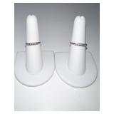 14 K WEDDING BANDS ONE WITH CENTER STONES 1.9 DWT