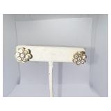 14K - .60 TW DIAMOND EARRINGS SCREW BACK PIERCED