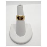14K RING - 6.5 SZ. - WIDE BAND 6.15 DWT