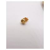 18K PIERCED EARRING .56 DWT