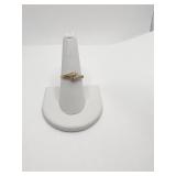 RING 14K 1.15 DWT FLOWER CENTER SZ. 8