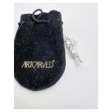 BAGPIPER PIN 1.75" UNMARKED PLUS DRAWSTRING BAG