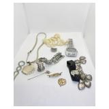 STERLING HEART BRACELET 14.03 DWT; TIMEX WATCH;