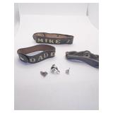 THREE LEATHER BAND BRACELETS DADDY BOY, MIKE &