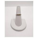 10K RING SM. DIAMONDS IN CENTER SZ. 6.5 - .90 DWT