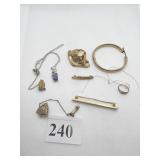 SORORITY PINS DIXON SAPPHIRE NECKLACE WITH SILVER