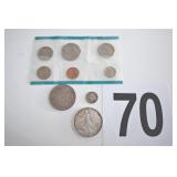 SILVER EAGLE 1990, 1888 P MORGAN SILVER DOLLAR,