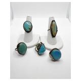 RINGS TURQUOISE STONE STONES UNMARKED SETTING