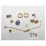 CROSS PENDANT, HOLLAND AMERICA PIN, KNOT CLIP ON