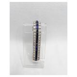 DIAMOND AND SAPPHIRE BRACELET 7" SAFETY CLASP