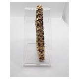 14K GOLD 8" LONG NUGGET DESIGN BRACELET 21.07 DWT