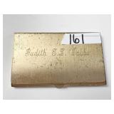 BUSINESS CARD HOLDER BRASS PLATE