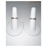 14K ETCHED WEDDING BANDS 3.06 DWT