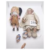 DOLLS BISQUE HEAD CELLULOID SLEEPY EYE COWGIRL