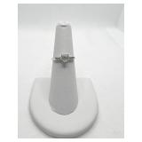 PLATINUM DIAMOND RING SINGLE CENTER STONE TWO
