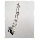 METAL NECKLACE W/ HEART, ETC.