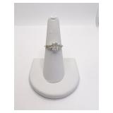 10K GOLD RING SZ. 7 WITH CLEAR STONE 4.2 DWT