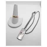 14K GOLD BAND 1.72 DWT - SZ 10; DIABETIC TAG W/