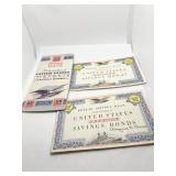 DEFENSE STAMP BOOK W/ 3 STAMPS, POSTAL BOOK W/