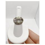 18K SETTING GOLD CENTER DIAMOND AND 2 SIDE