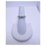 PLATINUM RING SZ. 5.5 - 4 DIAMONDS- 3.06 DWT